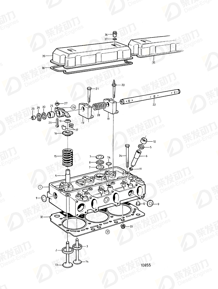 volvo penta Cylinder head gasket 276821 Drawing volvo penta Cylinder head gasket 276821 Drawing